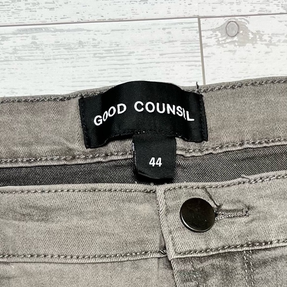 Good Counsel Men's Thurmond Tapered Jean Washed Gray Size 44x29 - Picture 10 of 13